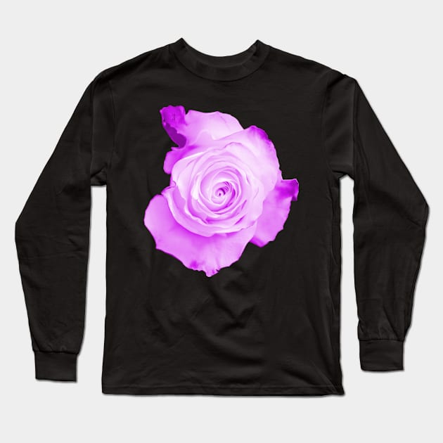 Purple Rose Long Sleeve T-Shirt by RaphaelWolf